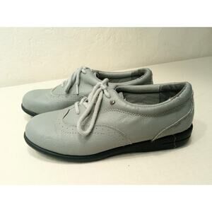 Dr. Scholl's Women's 7W Lace Up Oxfords Gray Leather Upper E6Y-06